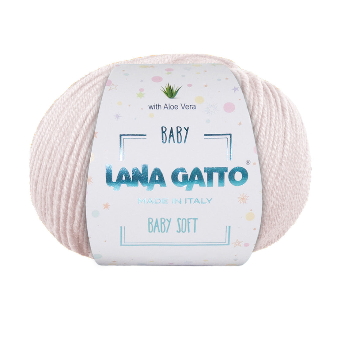 Gomitolo 100% Pura Lana Vergine Merino Extrafine con Aloe Vera, Lana Gatto - Tonalità Rosa