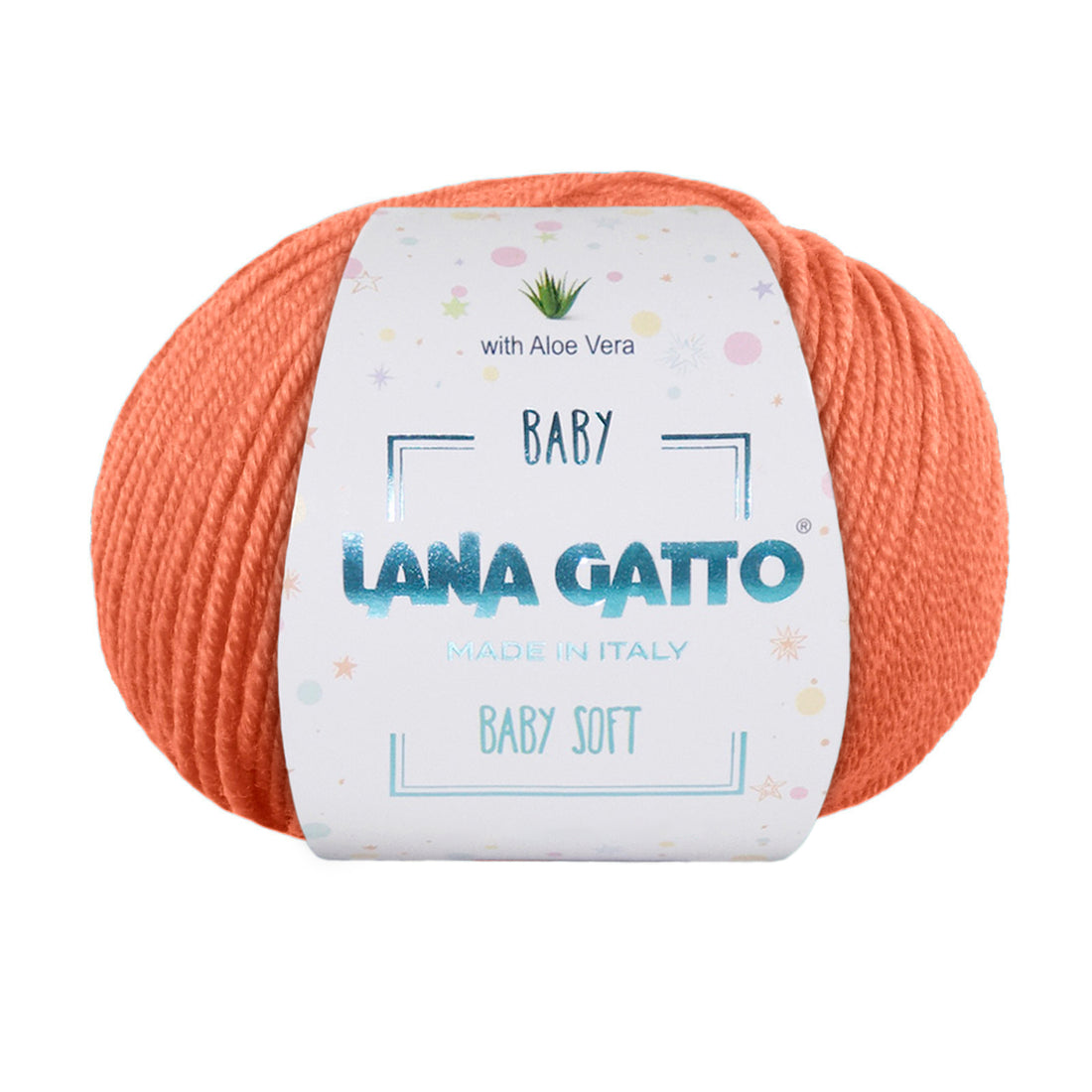 Gomitolo 100% Pura Lana Vergine Merino Extrafine con Aloe Vera, Lana Gatto - Tonalità Calde