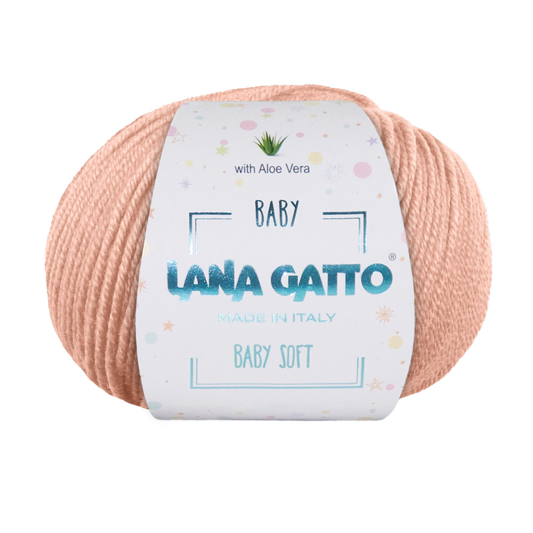 Gomitolo 100% Pura Lana Vergine Merino Extrafine con Aloe Vera, Lana Gatto - Tonalità Rosa