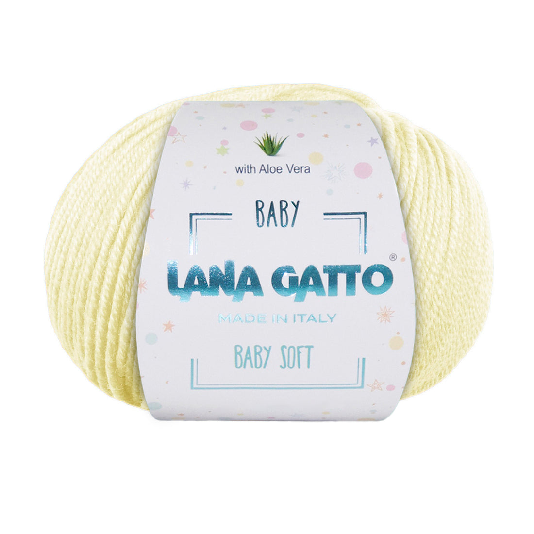 Gomitolo 100% Pura Lana Vergine Merino Extrafine con Aloe Vera, Lana Gatto - Tonalità Neutre