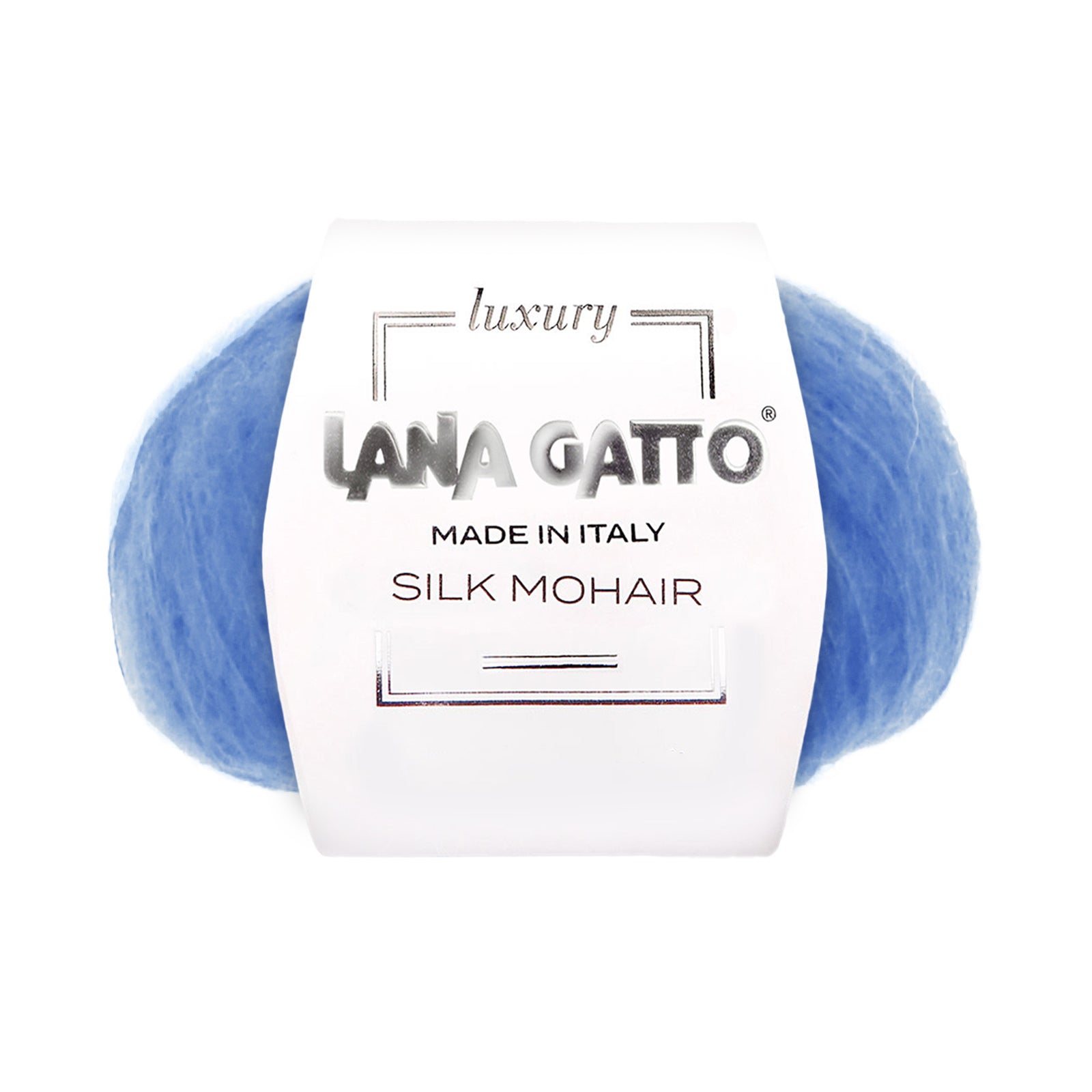 Knäuel aus Seiden-Mohair, Lana Gatto Luxury Linie – Hellblauer Ton