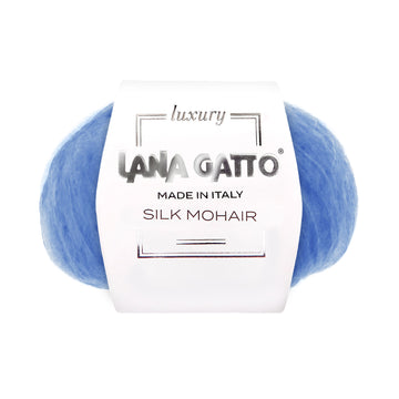 Gomitolo Silk Mohair, Lana Gatto Linea Luxury - Tonalità Azzurro