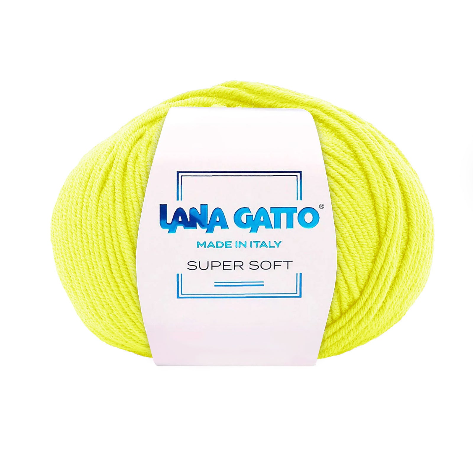 Gomitolo 100% Pura Lana Vergine Merino Extrafine, Lana Gatto Linea Super Soft - Tonalità Fluo