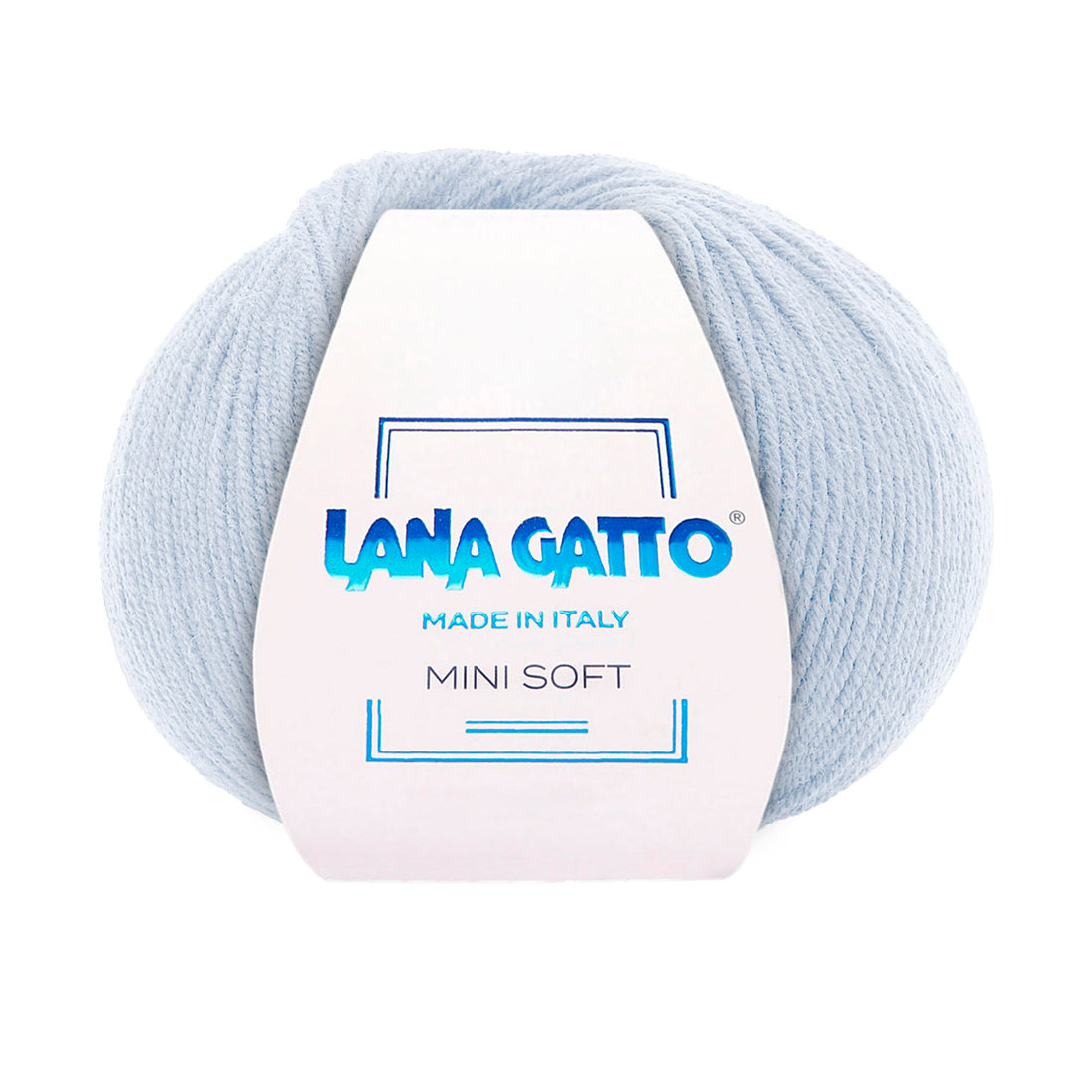 Gomitolo 100% Pura Lana Vergine Merino Extrafine, Lana Gatto Linea Mini Soft - Tonalità Azzurro e Verde