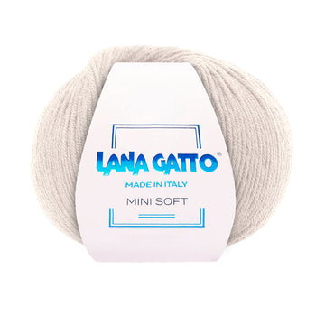 Knäuel aus 100 reiner extrafeiner Merino-Schurwolle, Lana Gatto Mini Soft Linie – Neutrale Farbtöne